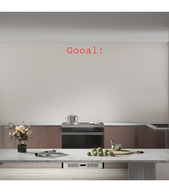 Custom text: Gooal!